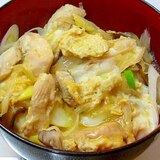 大麦ごはんで♪　鶏ささみの親子丼